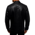 thumbnail image 5 of Chamarra Para Hombre Shendy Vendi Chaqueta Vinipiel Tipo Biker Negro Grande, 5 of 5
