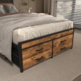 thumbnail image 4 of Miniyam Twin Size Bed with Storage Drawers, Charging Station for Adult, Brown, 4 of 6