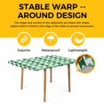 thumbnail image 4 of St. Patrick's Day Table Cloths for 5 Foot Rectangle Tables, Green Irish Lucky Clovers Stripes Patio Waterproof Elastic Fitted Tablecloths, Washable Rectangular Table Cover for Camping, 4 of 8