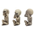 thumbnail image 4 of Ebros Gothic Whimsical See Hear Speak No Evil Baby Skeletons Statue Set Of 3, 4 of 5