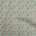 thumbnail image 1 of oneOone Cotton Silk Dusty Teal Green Fabric Floral Sewing Material Print Fabric By The Yard 42 Inch Wide, 1 of 4