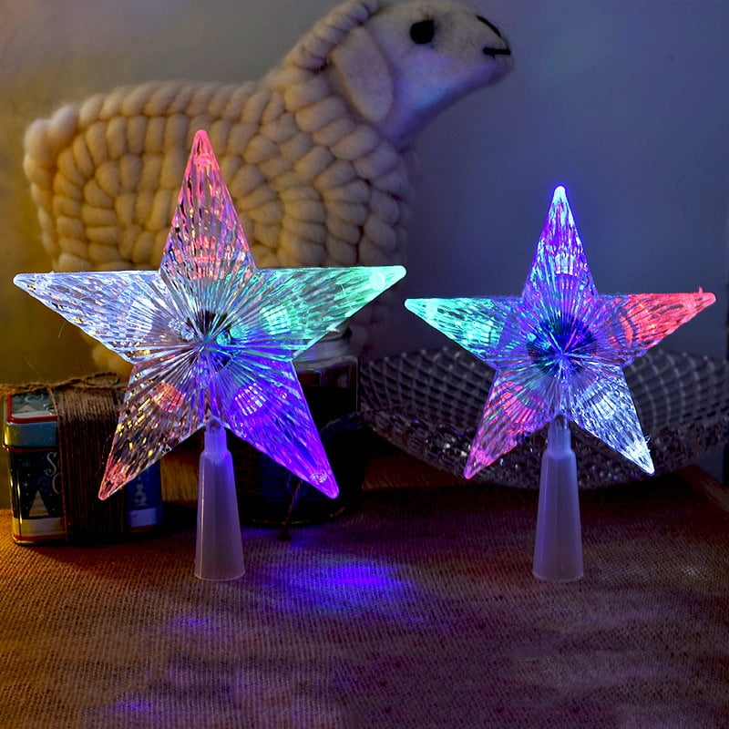 2PK LED Christmas Decorative Lights Colorful Fivepointed Star Lights