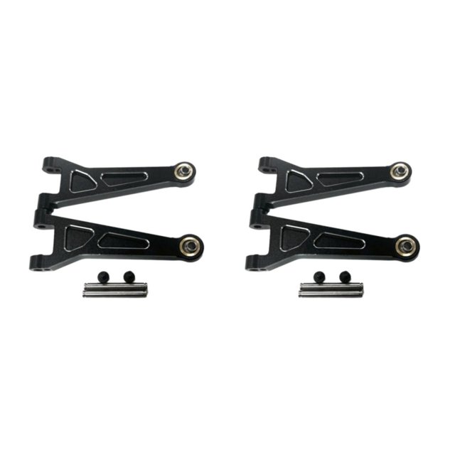 Ounissouiy Brazos superiores delanteros de aleación de aluminio para 1/14 MJX Hyper Go 14209 14210 brazos superiores de Metal mejorados negro Negro 2Conjunto