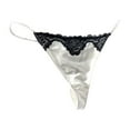 thumbnail image 4 of yunLCZ Women's Cotton Underwear High Waist Women Sexy Lace Satin Thong Low Waist Underwear Sexy Panties Seamless Briefs Breathable Thongs G-strings Bikinis, 4 of 4