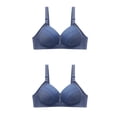 thumbnail image 2 of Wycnly Push Up Bra for Women 2pcs Large Size Comfort Compression T-shirt Bra Elder Underwire Full Coverage Full Figure Bras Womens Sports Bras Bras, 2 of 7