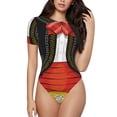 thumbnail image 1 of Balery CHARRO SUIT Body de cuello redondo de manga corta para mujer Tops de manga corta Tops básicos-Large, 1 of 7