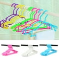 Willstar 10Pcs Children's Plastic Coat Hangers Non Slip Shoulder