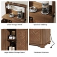 thumbnail image 5 of JOINICE Farmhouse Coffee Bar Cabinet with Storage and Power Outlet,Small Coffee Station with Adjustable Shelf,for Dining Room,Kitchen, Living Room,Walnut, 5 of 8
