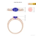 thumbnail image 4 of Angara Natural 1.25 Ct. Tanzanite with Diamond Classic Ring in 14K Rose Gold for Women (Ring Size: 3), 4 of 9
