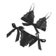 thumbnail image 4 of Conjunto de ropa interior de encaje floral encantador para mujer, regalo de lencería de bragas de malla, negro, XL Methold XX000194-19, 4 of 7
