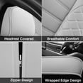 thumbnail image 5 of WRWolf Fusion Seat Covers Car Seat Cover Full Set for Ford Fusion 2010-2020,Seat Covers for Cars,Automotive Seat Covers for SUV(Gray), 5 of 6