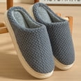 thumbnail image 6 of RUIYANQI Women's House Slippers Textured Knit Design Cozy Slip - On Anti - Slip Sole Warm Indoor Winter Shoes For Women Gray Women Sandal, 6 of 7