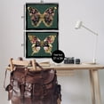 thumbnail image 4 of Stupell Industries Gold Black Floral Butterfly Animals Painting Black Floater Framed Canvas Art Print Wall Art, 21 x 17, Set of 2, 4 of 10