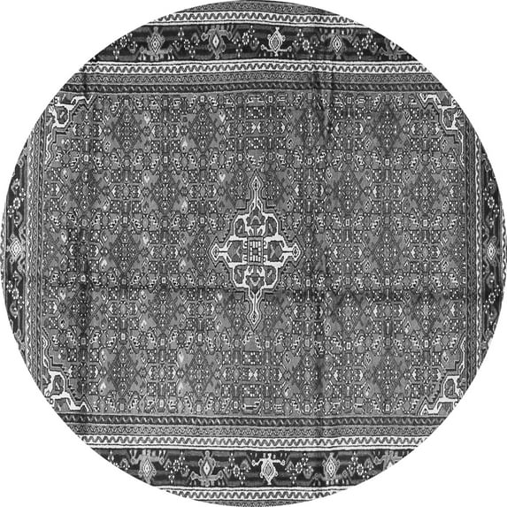 Ahgly Company Indoor Round Persian Gray Traditional Area Rugs, 5' Round