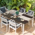 thumbnail image 2 of Bless OurHome Table Cloths for 5 Foot Rectangle Tables, Farmhouse Pots Texas Stars Retro Wooden Plank Patio Waterproof Elastic Fitted Tablecloths, Washable Rectangular Table Cover for Camping, 2 of 8
