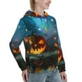 thumbnail image 6 of Wukai Spooky Halloween Print Womens Hoodies Fleece Sweatshirts Long Sleeve Sweaters Pullover Fall Outfits Winter Clothes-XX-Large, 6 of 7