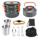 thumbnail image 1 of Eigraketly Camping Cookware Kit Portable Cooking Equipment Pan  Set Pot Outdoor Kits de desorden para acampar Naranja, 1 of 1