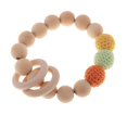 thumbnail image 1 of Brazalete de Ganchillo Teether Bebé Agarrar Juguete de Enfermería 4 perfke Pulsera de madera de Teether de los granos, 1 of 8