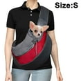 thumbnail image 1 of Portabebés para perros, de malla transpirable, con manos libres, correa acolchada ajustable, bolsa frontal, bandolera individual para perros y gatos., 1 of 8