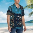 thumbnail image 5 of Easygdp Bohemian Turtle Men'S Summer Casual Short Sleeve,Short Sleeve Button-Down Shirt, Lapel Loose Breathable Hawaiian Short Sleeve - 3x-Large, 5 of 9