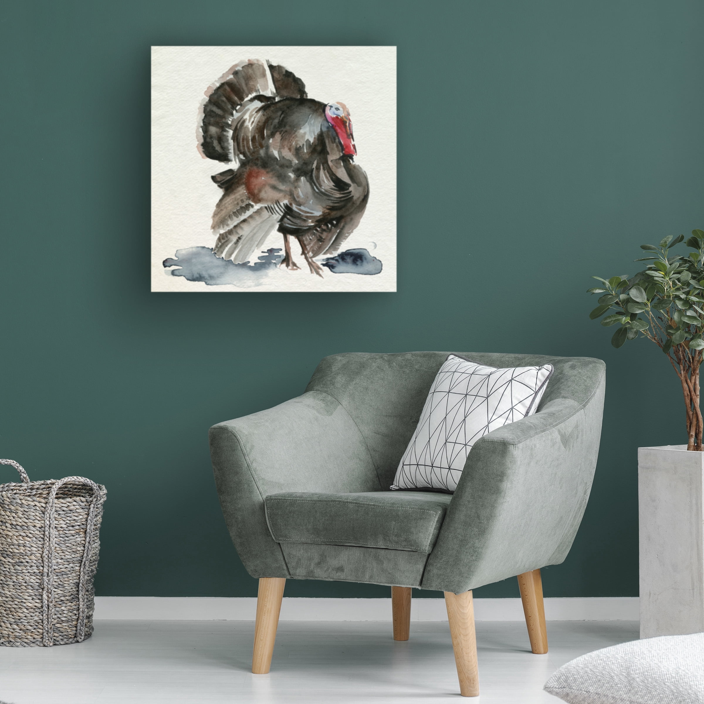 Jennifer Paxton Parker 'Watercolor Turkey I' Canvas Art