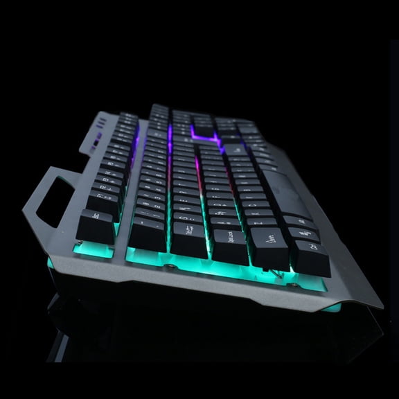 OUNONA Wired Backlit Computer Keyboard with Ultra Fast Response Keys, Black, 1 Pack for Desktop and Laptop