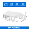 thumbnail image 2 of Dextrus 20x30FT Heavy Duty Party PVC White Tent Wedding Event Shelters Upgraded Galvanized Ripple Canopy with Large Roof Removable Sidewalls & 4 Storage Bags 600D Oxford Commercial, 2 of 10