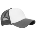 thumbnail image 2 of TRUCKER Baseball Cap Summer Mesh Hat Foam One Size Unisex Color Fashion Casual (7fc033_White/Charcoal), 2 of 4