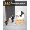 thumbnail image 2 of 61" H×122" W Double Foldable Aluminum Security Gate - Black Portable Safety Barrier with 360° Casters, Retractable Expandable Fence for Driveway & Public Area, 2 of 7