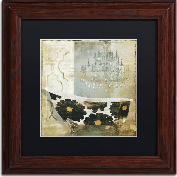 Trademark Fine Art "Paris Bath I" Canvas Art by Color Bakery, Black Matte, Wood Frame