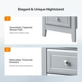 thumbnail image 6 of UBesGoo Upgraded White Nightstand with 3 Drawers, Modern Night Stands for Bedrooms with Metal Knobs, Wooden Bed Side Table/Night Stand for Small Spaces, College Dorm, Kids' Room, Living Room, 23.6in H, 6 of 10