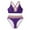 Women's Plus Size Swimsuits Purple, variant on Women's Plus Size Swimsuits, Women High Waisted Bikini Sets Two Piece Crisscorss Back Bikini Swimsuit Color Block with Bottoms S-5XL Quick Dry