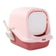 thumbnail image 2 of Caja de arena para gatos cerrada con pala y tapa grande para gatos de interior Rosa, 2 of 9