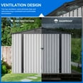 8x6 FT Outdoor Storage Shed with Lockable Doors & Air Vent, Large Metal