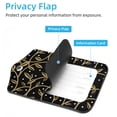 thumbnail image 3 of Square 2Pack PU Leather Floral Abstract Cruise Luggage Tag with Privacy Cover and Stainless Steel Ring - Suitable for Travel Handbags Backpacks Luggage Tags, 3 of 6