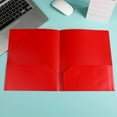 thumbnail image 2 of Under $5 Plastic Folder, Red File Folder, 2-Pack Heavy Duty Plastic Folders with Pockets, 2 Business Card Slots Letter Size Document Organizer, by Goohae, 2 of 8