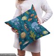 thumbnail image 5 of Ambesonne Underwater Fabric by the Yard Upholstery, Deep Sea Animals Cartoon, 3 Yards, Multicolor, 5 of 5