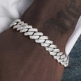 thumbnail image 4 of Hip Hop Iced Out 14/20MM Prong Cuban Link Chain Bracelets For Men Women Bling Full Rhinestones Rhombus Cuban Bracelet Jewelry GC, 4 of 6