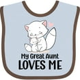 thumbnail image 3 of Inktastic White Kittens My Great Aunt Loves Me Boys or Girls Baby Bib, 3 of 4
