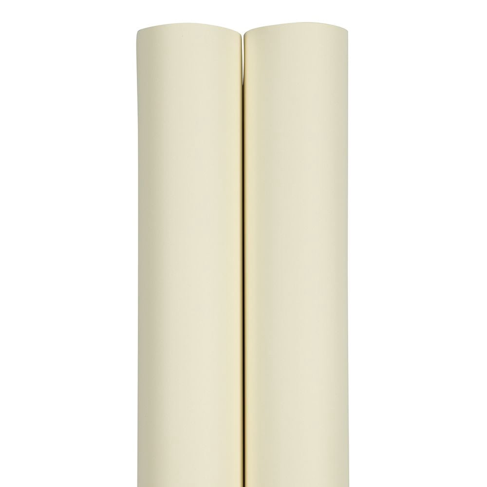 JAM Matte Ivory All Occasion Gift Wrap Papers, (2 Rolls) 50 sq ft.