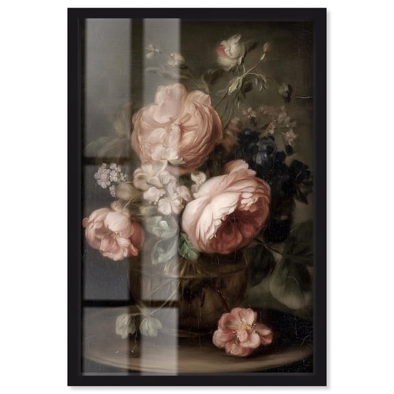Peony Rhapsody II Shadowbox Print Floral Art Prints by Art Remedy, Black Frame, 10 x 15
