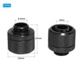 thumbnail image 2 of Uxcell Fit 0.37'' Hose Fitting Quick Connector G1/4" Brass for the CPU Water Cooling System Black 2 Pcs, 2 of 4