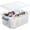 17 Qt.-6 Pen Holder, variant on Citylife Small Storage Bins with Lids & Handle Latches 5.3 Qt. 4 Packs Clear Stackable Craft Toy Organizer for Kids