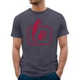 thumbnail image 2 of T-shirts Assortis pour Couples de la Saint-Valentin à Imprimé de Lettres, Légers, Col Rond, Manches Courtes, T-Shirts Classiques, Coupe Ample, Confortables, Doux, T-Shirt de Base pour Lui et Elle, Vêtements de Vacances, Gris, TTG, 2 of 5