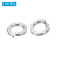 thumbnail image 3 of Uxcell M3 Split Lock Washer, 100 Pack 3mm ID 5mm OD 304 Stainless Steel Spring Lock Washer Gasket, Silver Tone, 3 of 5