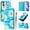 Blue Flower, variant on for iPhone 11 Wallet Case, Painting Pattern Premium PU Leather [Credit Card Holder] [Wrist Strap] Flip Stand Feature Purse Case Full Protective Pattern Cover for iPhone 11, Graffiti
