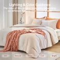 Sasttie 3 Piece Full Size Comforter Set Pink, Solid Bedding for All ...