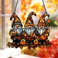 thumbnail image 3 of Combo 3 Autumn Gnomes Acrylic Window Hanging – Faux Stained Glass Suncatcher, Thanksgiving Home Decor, Seasonal Fall Gift 4330095890 8355, 3 of 4