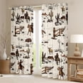 thumbnail image 2 of Castle Fairy Western Cowboy Black Out Curtains,Cow Curtains Pack of 2 (42x63 Each), 2 of 6
