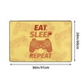 thumbnail image 4 of Yellow Cartoon Eat Sleep Game Controller Rugs Doormat, Non-Slip Machine Washable Carpets Floor Door Mat , 36" x 24", 4 of 7